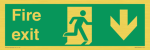 Fire Exit Down Arrow